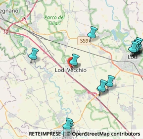 Mappa Via Cavalieri di Vittorio Veneto, 26855 Lodi Vecchio LO, Italia (6.1025)