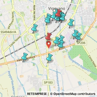 Mappa Via C. Caldara, 27029 Vigevano PV, Italia (1.0265)