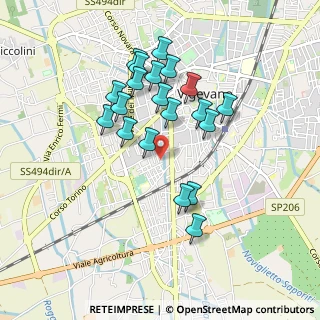 Mappa Via V. Russo, 27029 Vigevano PV, Italia (0.82)