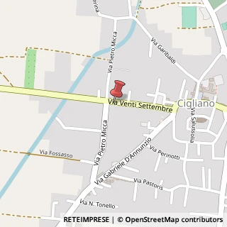 Mappa Via XX Settembre, 101, 13043 Cigliano, Vercelli (Piemonte)