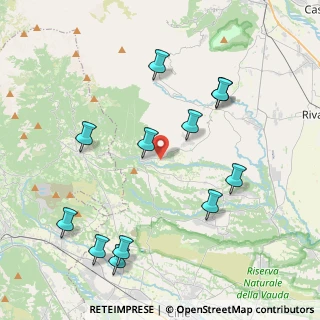 Mappa Via Montiglio, 10070 Rocca Canavese TO, Italia (4.51833)