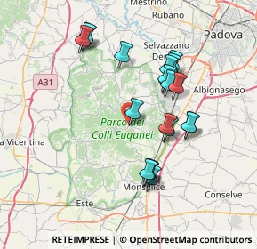 Mappa Via Saggini, 35030 Galzignano Terme PD, Italia (6.867)