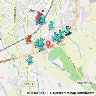 Mappa Via Profili, 27029 Vigevano PV, Italia (0.8575)