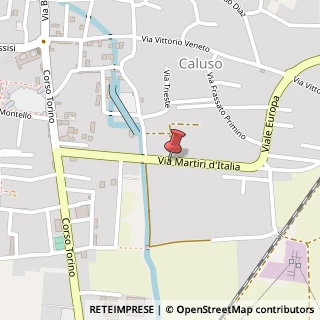 Mappa Via Martiri d'Italia,  43, 10014 Caluso, Torino (Piemonte)