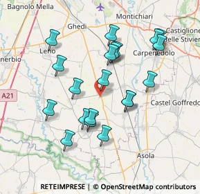 Mappa Via dell' Industria, 25010 Isorella BS, Italia (7.0245)