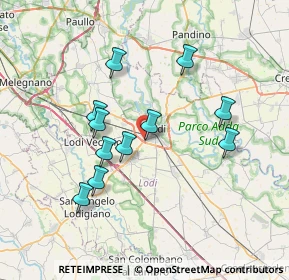 Mappa Via Giorgio Amendola, 26900 Lodi LO, Italia (6.53727)