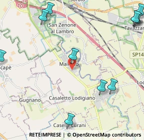 Mappa Via Giuseppe Garibaldi, 26852 Casaletto Lodigiano LO, Italia (3.14091)