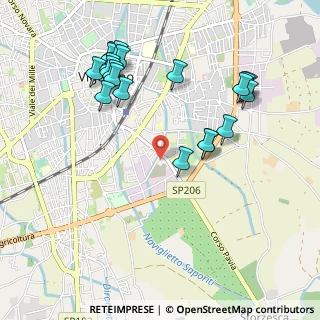 Mappa Via Giorglo de Chirico, 27029 Vigevano PV, Italia (1.093)