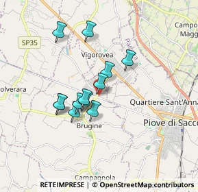 Mappa Via Guglielmo Marconi, 35028 Brugine PD, Italia (1.33833)