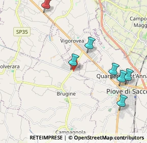 Mappa Via Guglielmo Marconi, 35028 Brugine PD, Italia (3.07727)