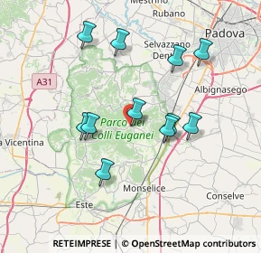 Mappa Via F. Filzi, 35030 Galzignano Terme PD, Italia (6.72182)