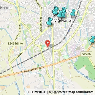 Mappa Via F.lli Cervi, 27029 Vigevano PV, Italia (1.41)