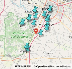 Mappa Via Campolongo, 35020 Due Carrare PD, Italia (6.87176)