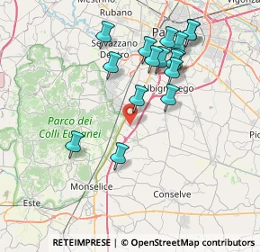 Mappa Via Campolongo, 35020 Due Carrare PD, Italia (7.49)
