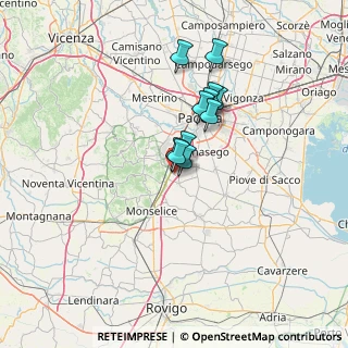 Mappa Via Campolongo, 35020 Due Carrare PD, Italia (9.34455)