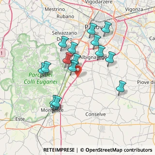 Mappa Via Giuseppe Verdi, 35020 Due Carrare PD, Italia (7.00625)