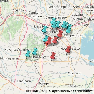 Mappa Via Giuseppe Verdi, 35020 Due Carrare PD, Italia (11.73647)