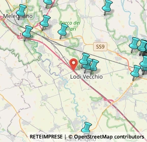 Mappa Autostrada del Sole, 26855 Melegnano MI, Italia (5.9645)