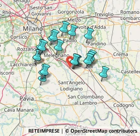Mappa Autostrada del Sole, 26855 Melegnano MI, Italia (11.007)