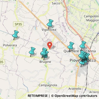 Mappa Via Fiumicello Argine Destro, 35020 Brugine PD, Italia (2.38133)