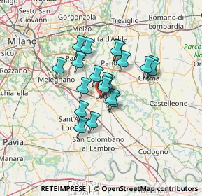 Mappa Via Melchiorre Sordi, 26900 Lodi LO, Italia (9.5515)