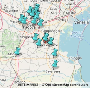 Mappa Via Caldevezzo, 35028 Piove di sacco PD, Italia (15.0925)