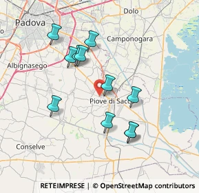 Mappa Via Caldevezzo, 35028 Piove di sacco PD, Italia (6.68455)