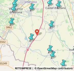 Mappa A22 Brennero - Modena, 37060 Villafranca di Verona VR, Italia (6.41357)