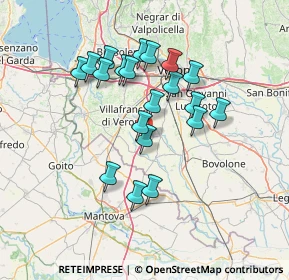 Mappa A22 Brennero - Modena, 37060 Villafranca di Verona VR, Italia (12.3845)