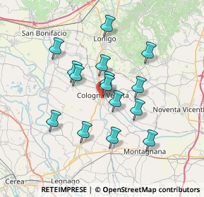 Mappa Via Gaspari Colonnello, 37044 Cologna Veneta VR, Italia (6.07067)