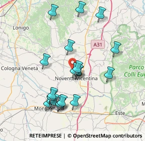 Mappa Via Godicello, 36025 Noventa Vicentina VI, Italia (7.597)