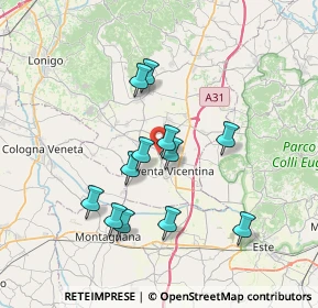 Mappa Via Godicello, 36025 Noventa Vicentina VI, Italia (6.42)