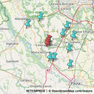Mappa Via Emilio Bonizzoni, 27022 Casorate Primo PV, Italia (6.4525)