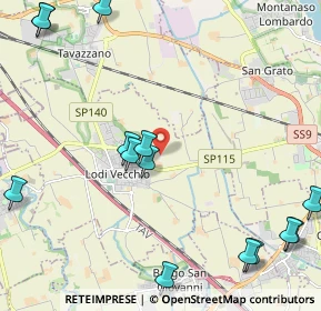 Mappa Strada Provinciale 115 Cascina San Marco Minore, 26855 Lodi Vecchio LO, Italia (2.91643)