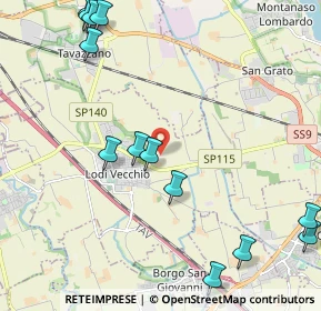 Mappa Strada Provinciale 115 Cascina San Marco Minore, 26855 Lodi Vecchio LO, Italia (2.75154)