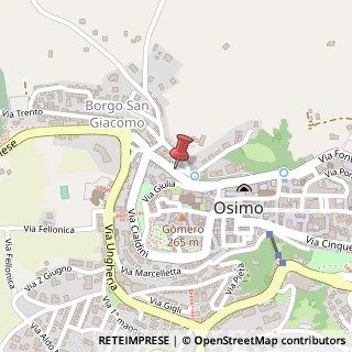 Mappa Via Costa del Borgo, 29, 60027 Osimo, Ancona (Marche)