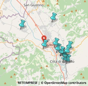 Mappa Via Sant'Ansano, 06012 Città di Castello PG, Italia (3.91333)