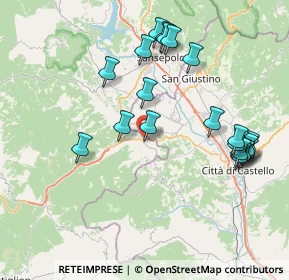 Mappa Via della Piaggia, 52035 Monterchi AR, Italia (8.529)