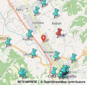 Mappa Via Rosa Luxemburg, 06012 Città di Castello PG, Italia (3.07)