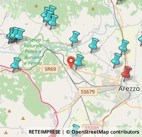 Mappa Località Indicatore zona i, 52100 Arezzo AR, Italia (6.111)