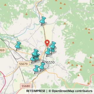Mappa Via Casentinese, 52100 Arezzo AR, Italia (3.61636)