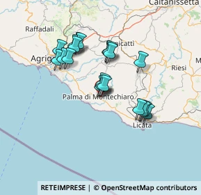 Mappa Via Luigi Einaudi, 92020 Palma di Montechiaro AG, Italia (12.9735)