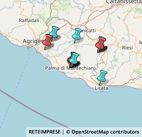 Mappa Via Caltanissetta, 92020 Palma di Montechiaro AG, Italia (9.511)