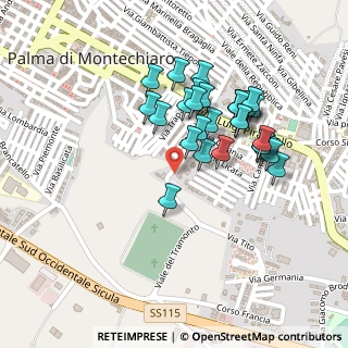 Mappa Via Caltanissetta, 92020 Palma di Montechiaro AG, Italia (0.24333)