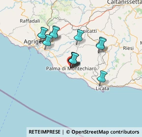 Mappa Via Cappellini, 92020 Palma di Montechiaro AG, Italia (11.45923)