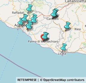 Mappa Via Campania, 92020 Palma di Montechiaro AG, Italia (16.6575)