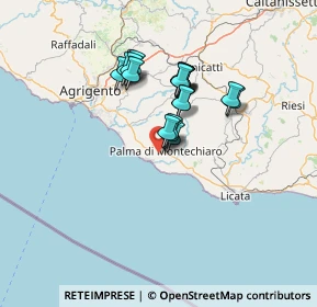 Mappa SP55, 92020 Palma di Montechiaro AG, Italia (11.7505)