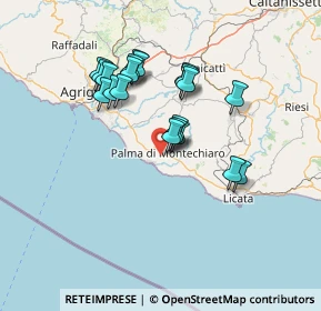 Mappa SP55, 92020 Palma di Montechiaro AG, Italia (13.4175)