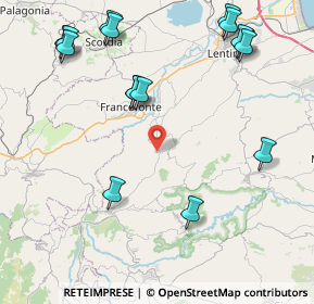 Mappa SP  5 per Buccheri, 96015 Francofonte SR, Italia (11.64125)