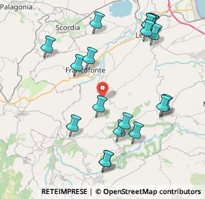 Mappa SP  5 per Buccheri, 96015 Francofonte SR, Italia (10.3975)